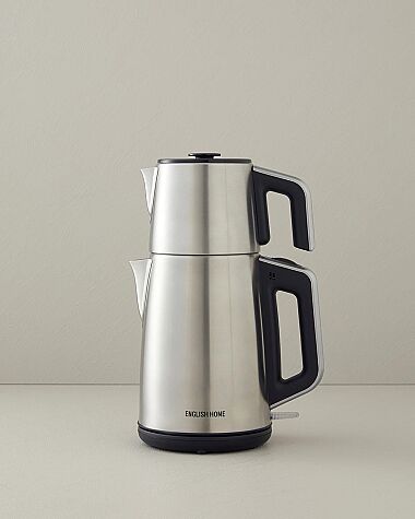 English Home CMK 6010 Krom Çay Makinesi,Siyah-Krom,2L - English Home