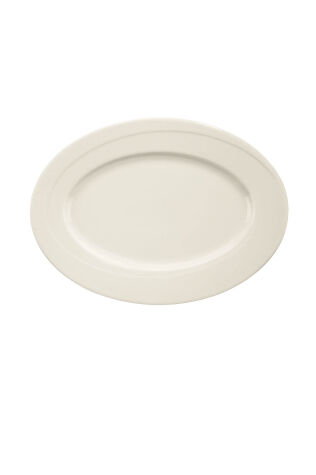 Kütahya Porselen Bone Horeca Line 22cm. Kayık Tabak Dekorsuz - Kütahya Porselen