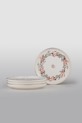 Kütahya Porselen Bone Joy 4 Parça 19 Cm Pasta Tabağı - Kütahya Porselen