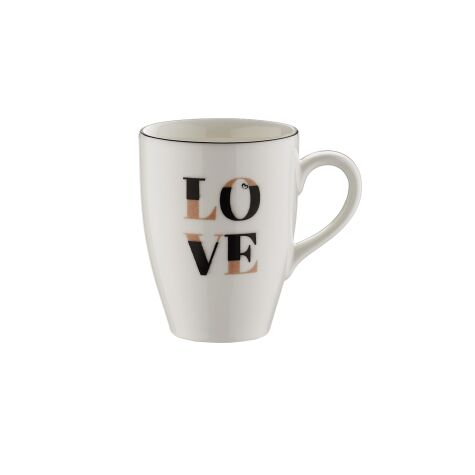 Kütahya Porselen Bone Pink Love 2 Parça 240 Cc Kupa - Kütahya Porselen
