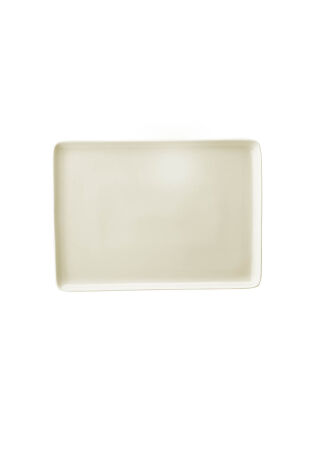 Kütahya Porselen Bone Tan 18X13cm. Düz Tabak Dekorsuz - Kütahya Porselen