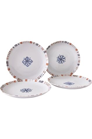 Kütahya Porselen Lily 4 Parça 21 Cm Pasta Tabağı - Kütahya Porselen
