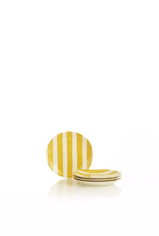 Kütahya Porselen Ocean Line 4 Parça 20 Cm Pasta Tabağı Sarı - Kütahya Porselen