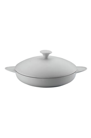 Kütahya Porselen Porflame Porselen 25 cm Kapaklı Tava - Kütahya Porselen