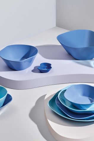 Kütahya Porselen Skallop 4 Parça 9 cm Meze Seti Lacivert - Kütahya Porselen
