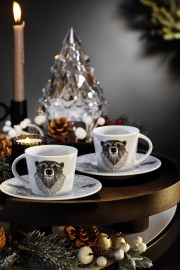 Kütahya Porselen Snowy 4 Parça 2 Kişilik Kahve Takımı 