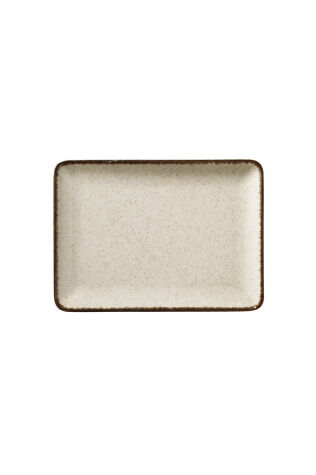 Kütahya Porselen Tan 23X17 Cm Düz Tabak Pearl Tarçın P02 - Kütahya Porselen