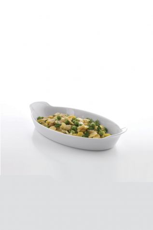 Kütahya Porselen Tavola(D) 34 Cm Fırın Kabı Oval Dekorsuz - Kütahya Porselen