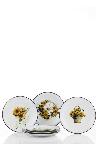 Kütahya Porselen Günebakan 6 Parça 21 Cm Pasta Tabağı - Kütahya Porselen