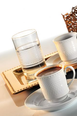 Kütahya Porselen Zümrüt 12 Parça 6 Kişilik Kahve Fincan Takımı - Kütahya Porselen